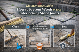 How to prevent weeds in interlocking paver joints maintenance guide.