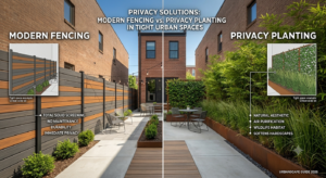 Modern Fencing vs. Privacy Planting in Tight Urban Spaces in Canada