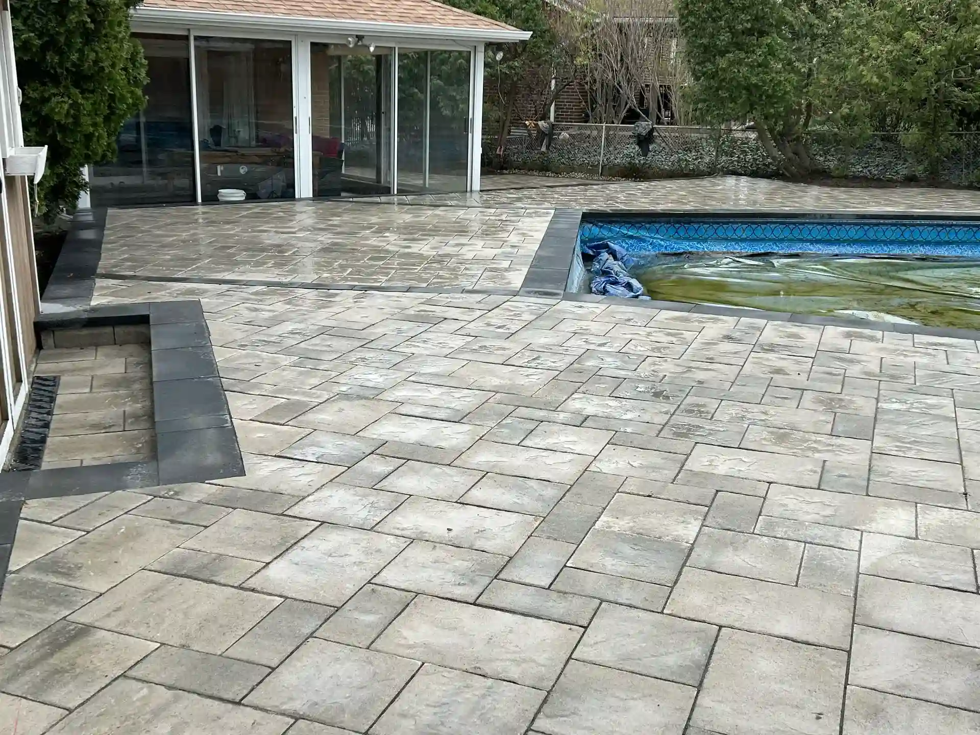 UltraScape evaluating a Whitby residential property for drainage, grading, trees, and other landscape design considerations